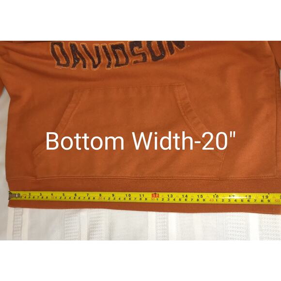 Harley Davidson Hoodie Sweatshirt Pullover Adult Orange Colorado Fanatics M - Picture 14 of 16